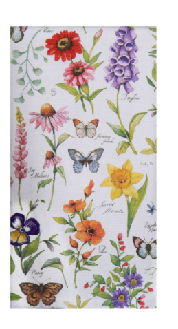 Garden Walk Floral Toss Dual Purpose Terry Towel