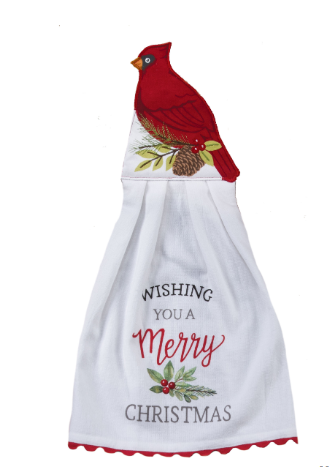 Winter Cardinal Hang-Ups Towel