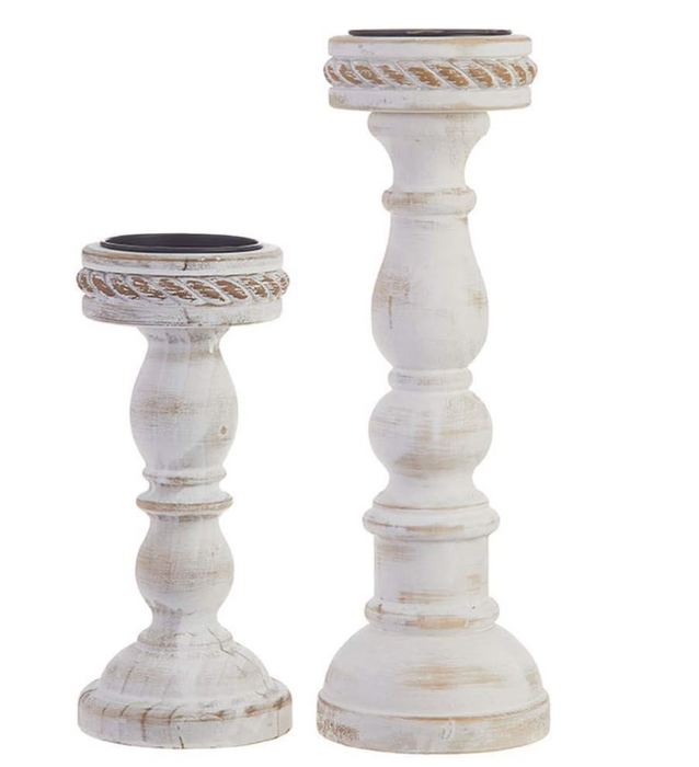 Distressed Candle Holder, Set of 2