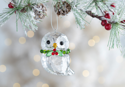 Holiday Wreath Owl