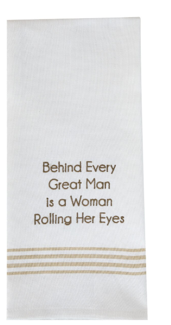 A Woman Rolling Her Eyes Dishtowel
