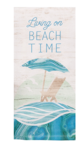 Coastal Tranquility Beach Time Tea Towel