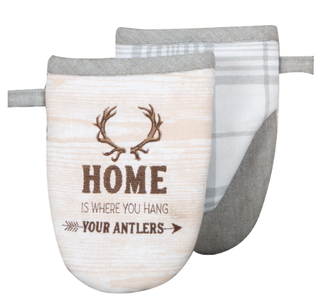 Tranquility Lodge Antler Home Embr. Grabber Mitt