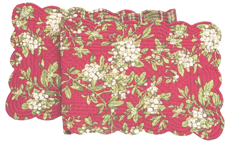 Mistletoe Leaf Christmas Table Runner - 51"