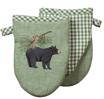 Pinecone Trails Bear Embr. Grabber Mitt