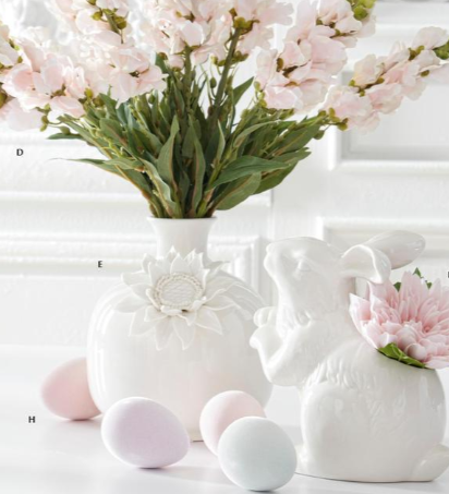 White Ceramic Handcrafted Sunflower Vase