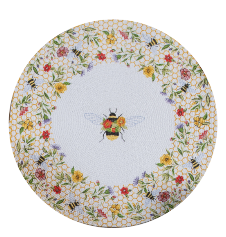 Bee Floral Braided Placemat