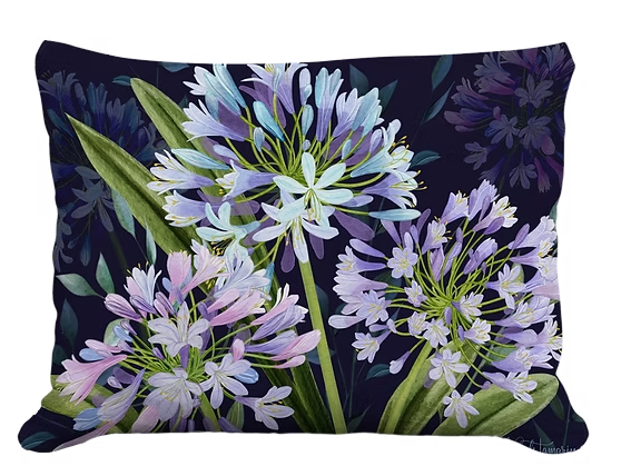 Midnight Garden Lilies - Rectangle