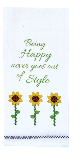 Being Happy Dishtowel