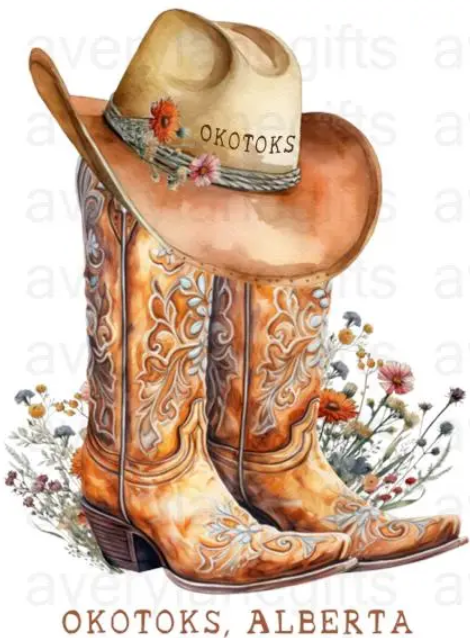 Western Cowboy Boots Country Flowers Coffee Mug - Okotoks