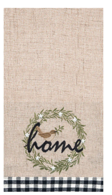 Wreathed Birds Home Kitchen Towel