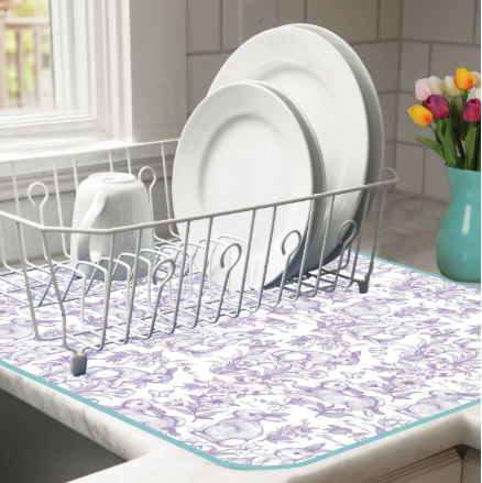 Bunny Toile Drying Mat