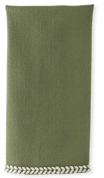 Green Woven Cotton Table Runner