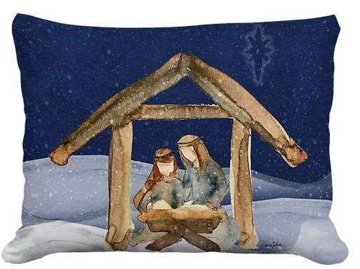 Nativity Scene Pillow