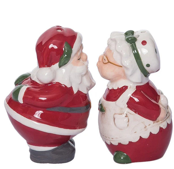 Kissing Kringles Salt and Pepper Shakers