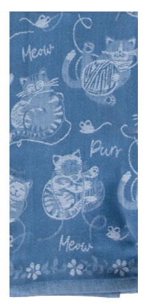 Curious Kittens Jacquard Tea Towel
