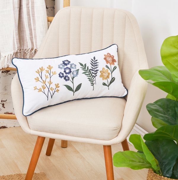 Retro Botanical Pillow