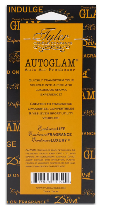 Auto Glam Car Air Freshener - Tyler Candle Co. - 9 Fragrances