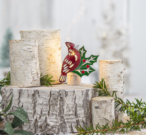Cardinal & Holly Night Light