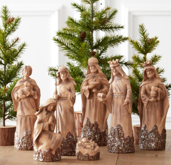 Woodgrain Nativity Scene