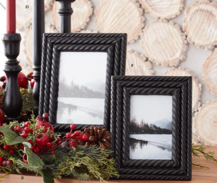 Black Spiral Wood Photo Frames