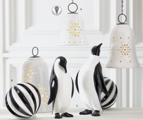 White LED Bells with Cutout Snowflakes