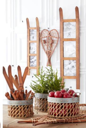 Pair of Decorative Wooden Skis