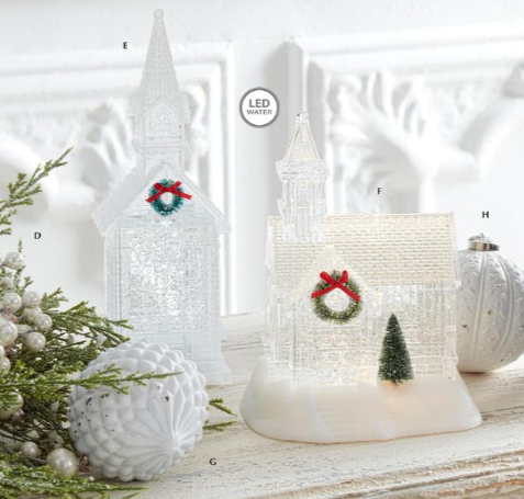 Water Spinning LED Church Lantern