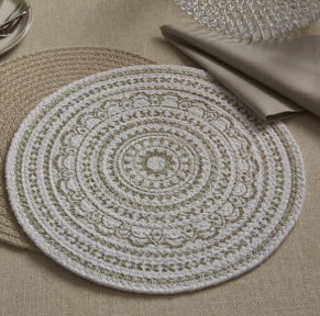 Zuri Medallion Printed Round Placemat-set of 4