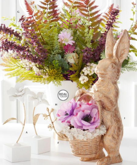 Purple & White Perennials Spring Stem