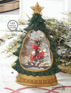 Spinning Water LED Snow Globe Christmas Tree