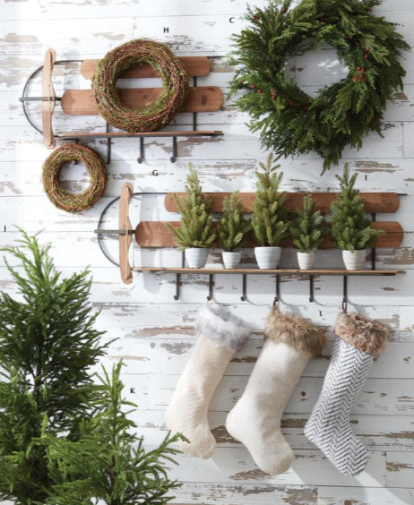 Tan Cream & Brown Fabric Stockings