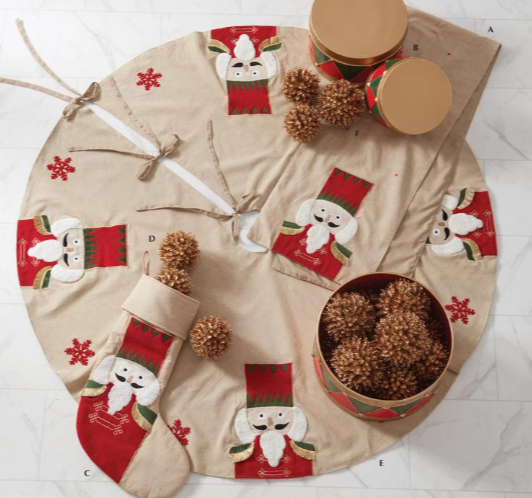 Tan Nutcracker Tree Skirt