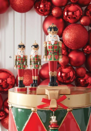 Green and Red Nutcracker Stocking Holder
