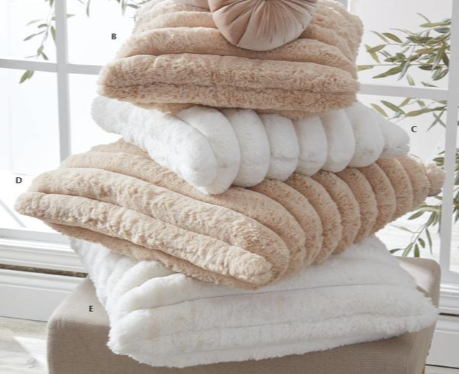 Cream Faux Fur Pillow