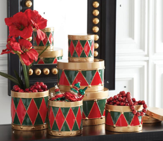Red and Green Metal Drum Containers