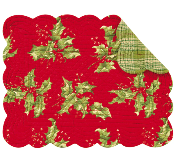 Red Holly Table Linens