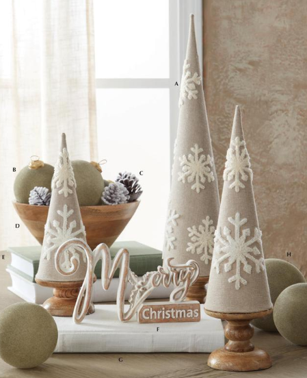 Brown and White Merry Christmas Table Sign