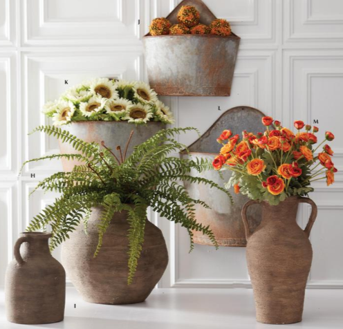 Tan Textured Terracotta Pots
