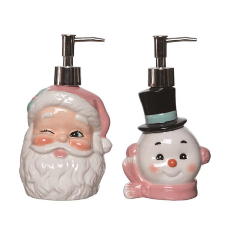 Pink Retro Holiday Soap Dispenser