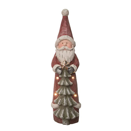 Light Up Jolly Santa Figurine