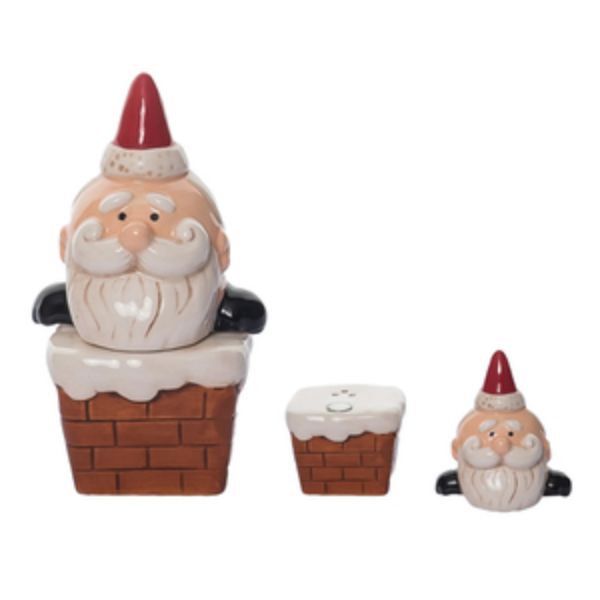 Santa and Chimney Salt and Pepper Shaker Set