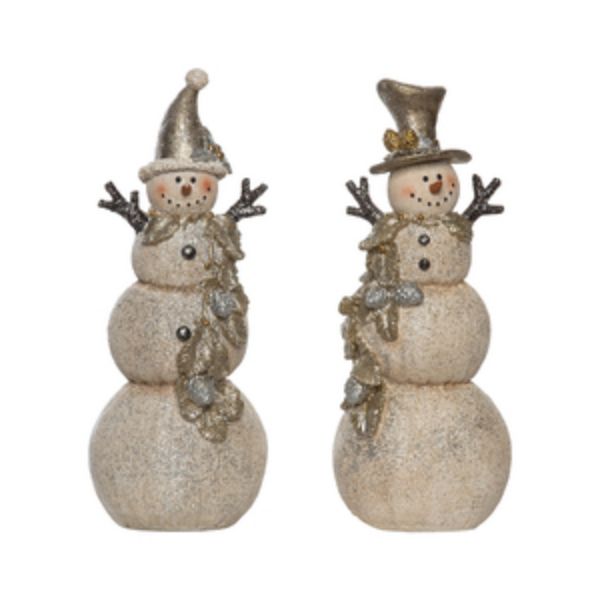 Tall Metallic Snowman