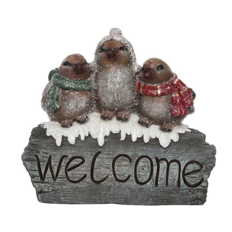 Woodland Welcome Birds Statue