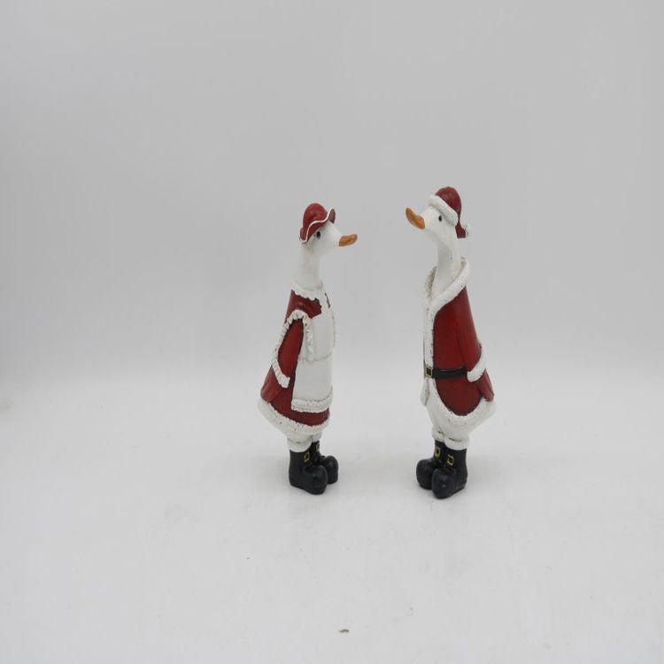 Santa and Mrs. Claus Duck Figurines