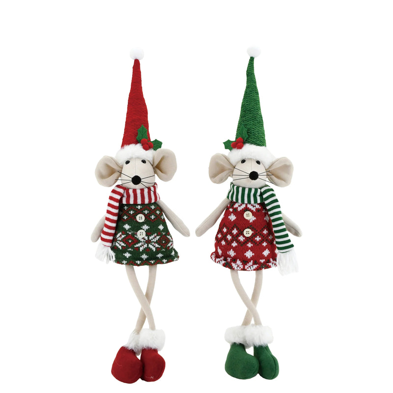 Fabric Hanging Leg Mouse Figurines