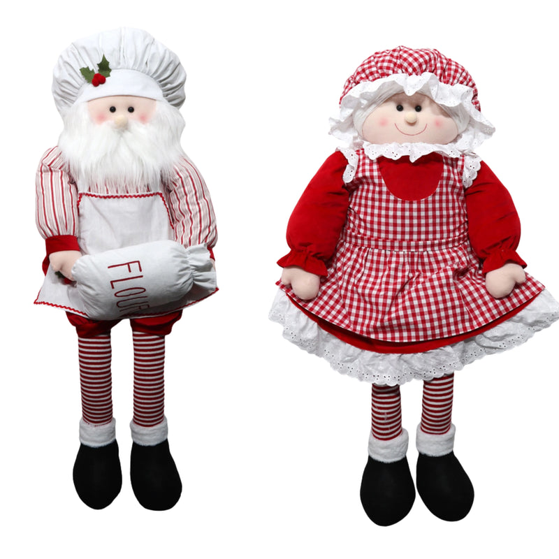 Standing Santa and Mrs. Claus Plush