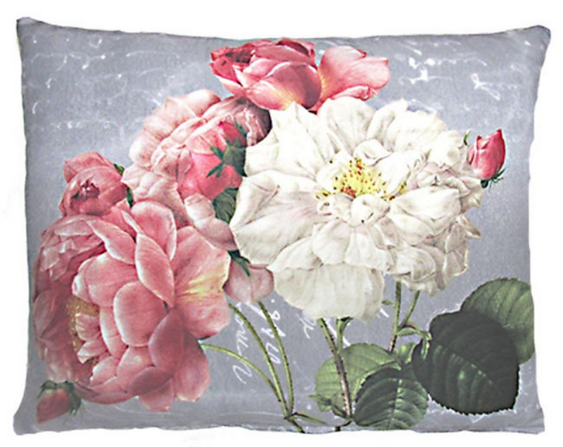 Charcoal Florals 1 Pillow
