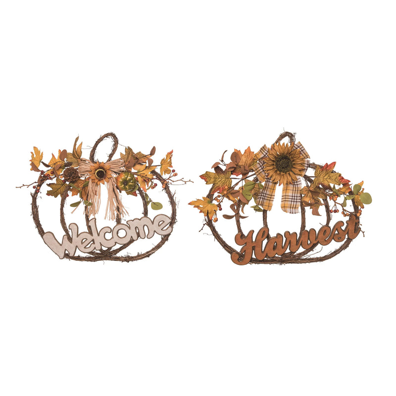 Harvest Sunflower Pumpkin Signs