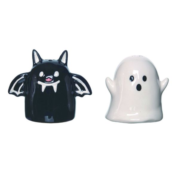 Bat and Ghost Salt and Pepper Shaker Set